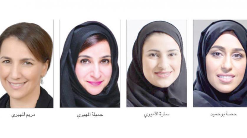 الوزيرات الإماراتيات المشاركات في منتدى الاقتصاد العالمي في "دافوس"