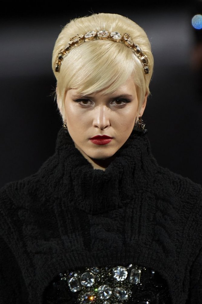 مكياج للشعر الاشقر بأسلوب دار Dolce&Gabbana