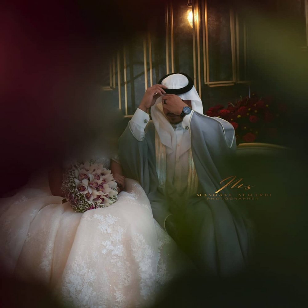 من لقطات العروسين من المصورة السعودية مشاعل الحربي