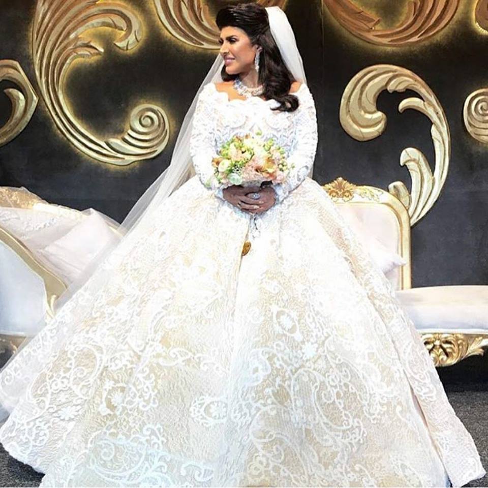 اطلالة غدير السبتي في حفل زفافها
