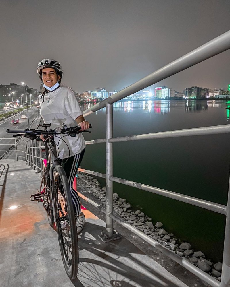 سمر رهبيني موهبة سعودية في عالم الدراجات الهوائية - المصدر انستجرام 