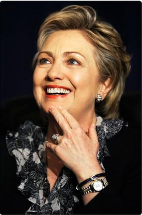  هيلاري كلينتون بساعة رولكس Rolex