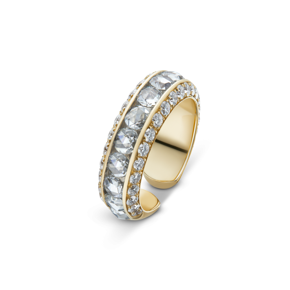  خاتم Pearl Rose Cut Diamond Ring Yellow Gold من علامة المجوهرات ديفيد موريس David Morris