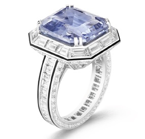 خاتم Boucheron بحجر ياقوت أزرق من سيلان مع الماس الأبيض من مجموعة .Paris, vu du 26