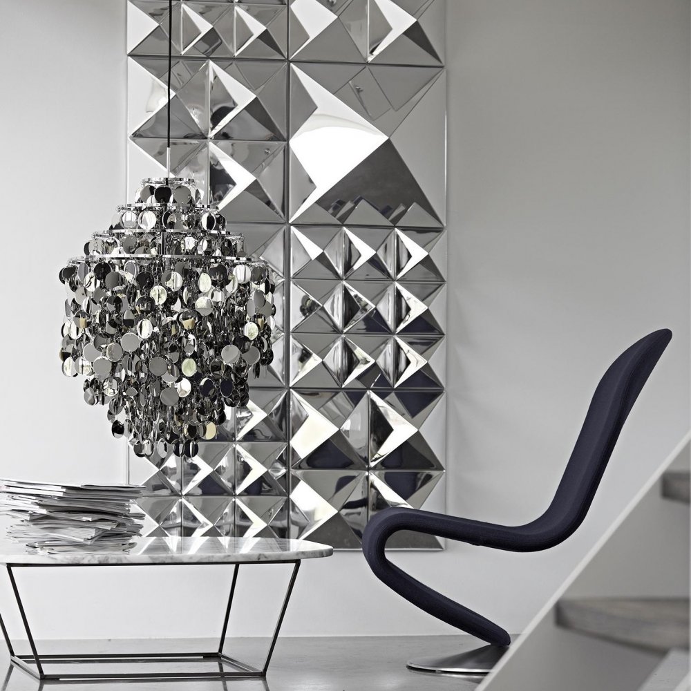  تصميم عصري لمرآة متعددة الأسطح لديكورات حائط غرفة طعام مودرن