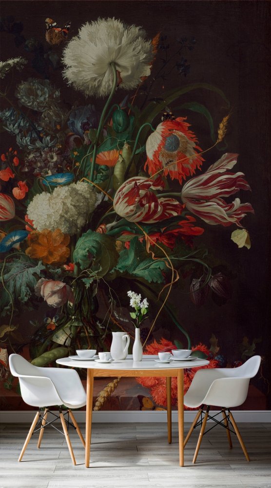 جمال اللوحة الطبيعية تضيف جو فني لديكور غرفة الطعام