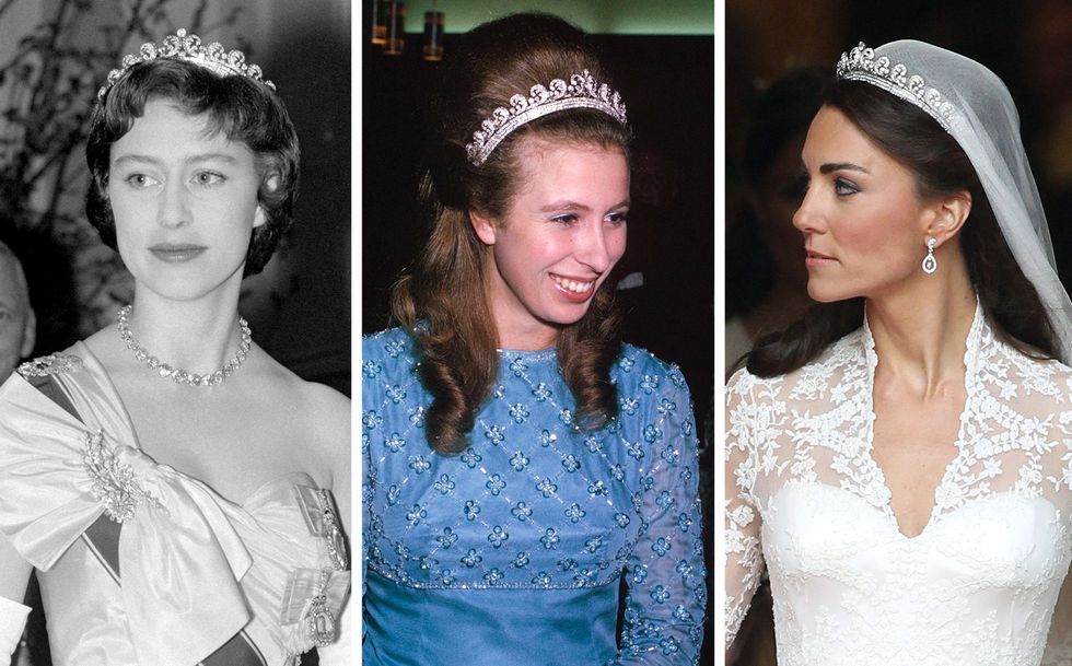 أميرات العائلة المالكة البريطانية ترتدي The Cartier Halo Tiara