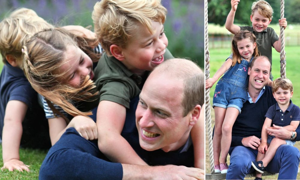 الأمير وليام مع أبنائه