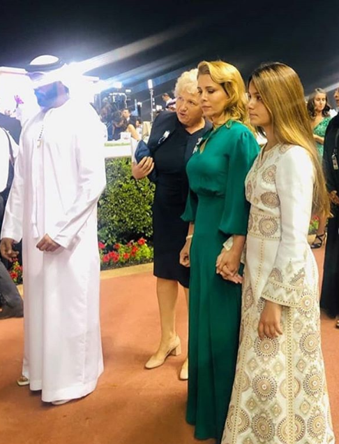  صاحبة السمو الملكي الأميرة هيا وكريمتها في كأس دبي للفروسية