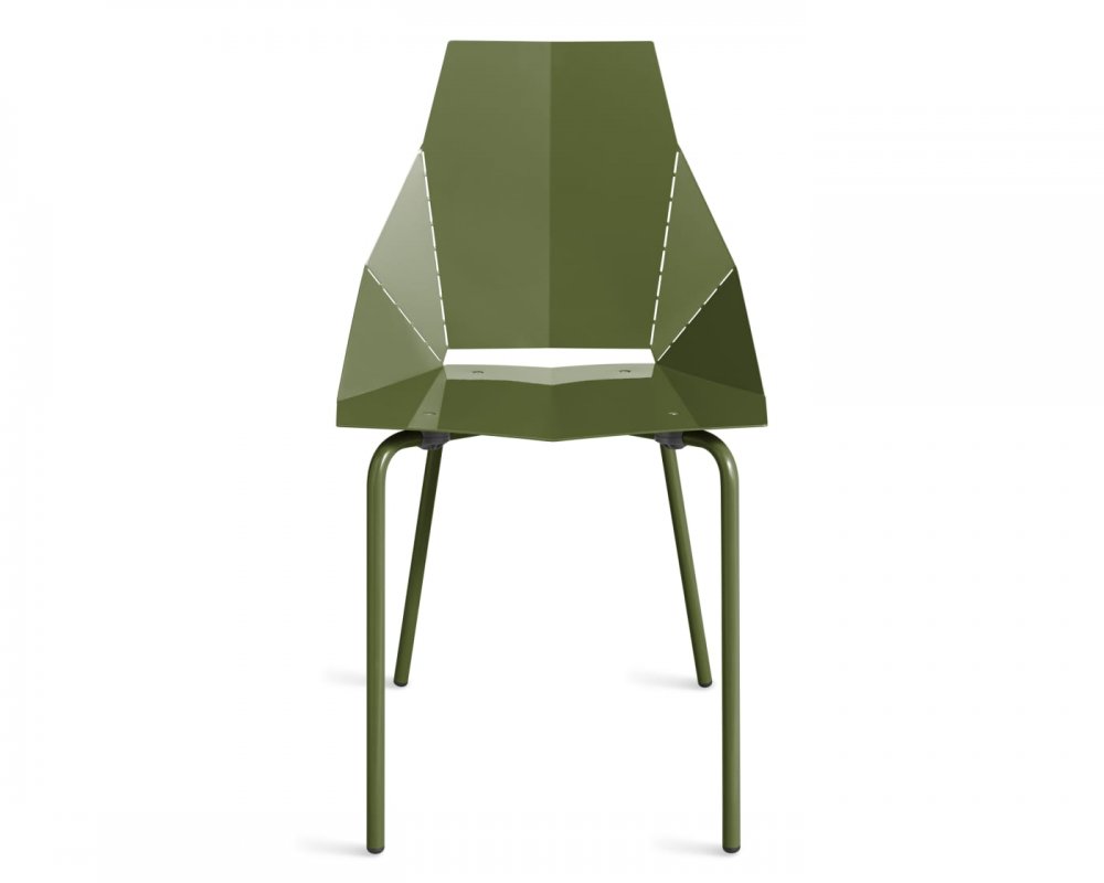 تصميم كرسي معدني باللون الأخضر الجذاب