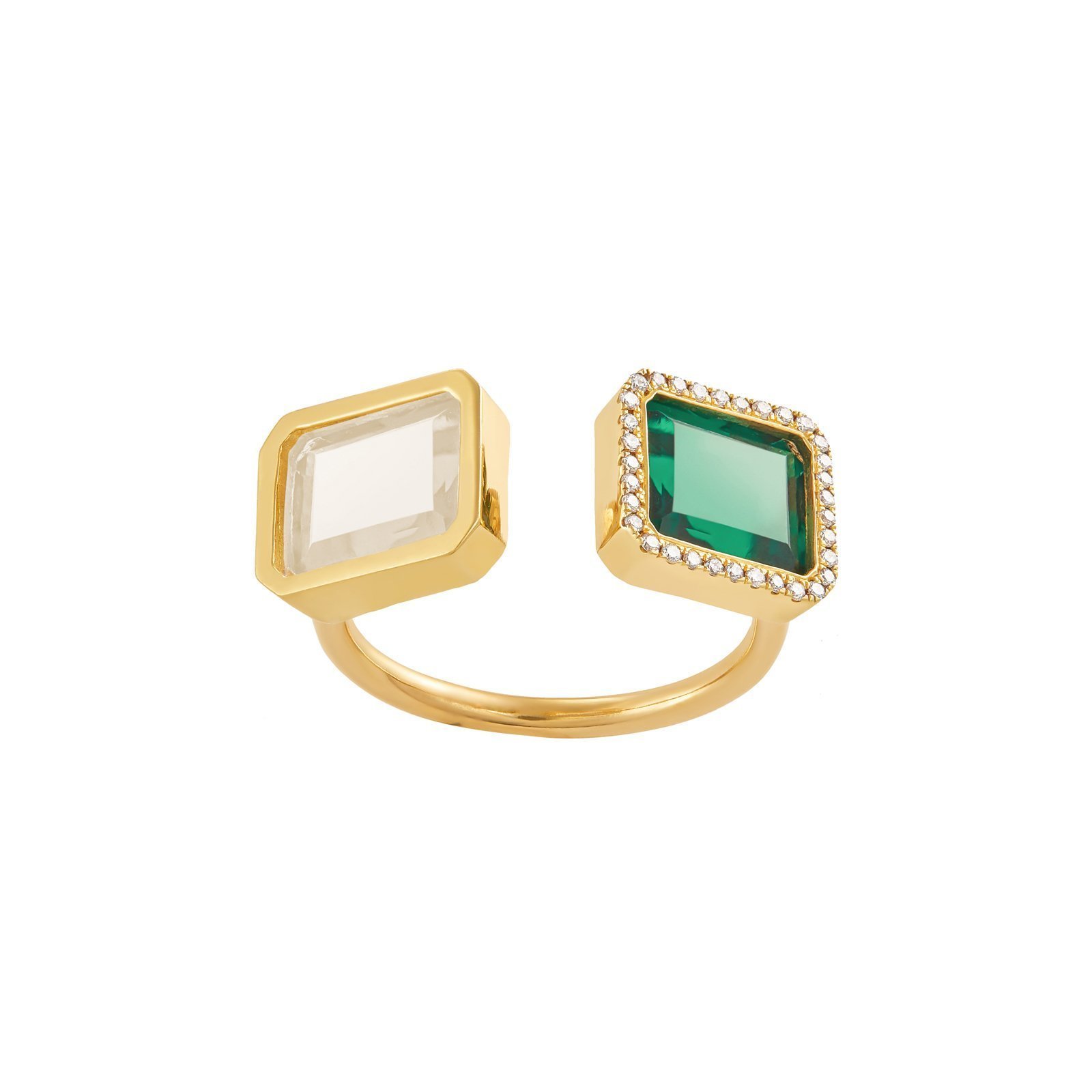 الخاتم مزدوج الأحجار الكريمة من مجوهرات ديما Dima Jewellery