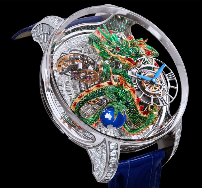 ساعة يد Astronomia Art Green Dragon من Jacob And Co