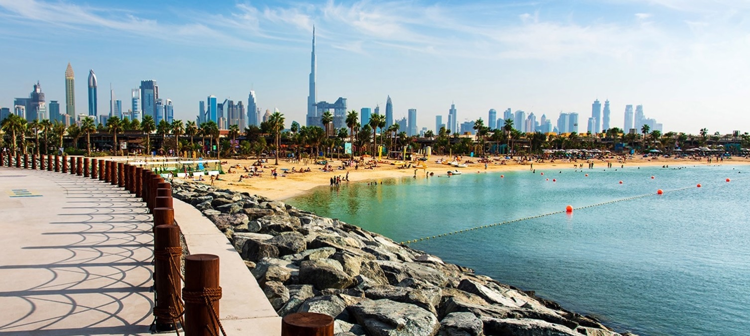 شاطئ لا مير وأجواء مذهلة للاستجمام - المصدر زوروا دبي