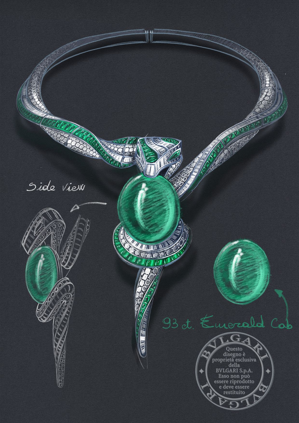 عقد من مجموعة High Jewelry Serpenti