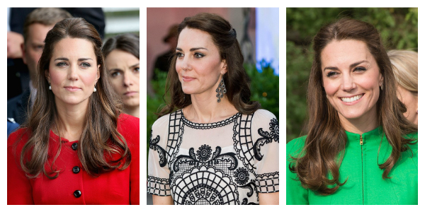 كيت ميدلتون في تسريحة شعر نصف مرفوع Kate Middleton